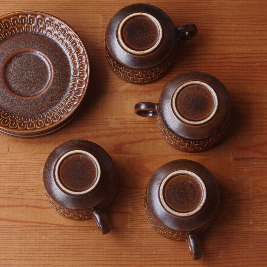 ウェッジウッド ペンニン ペナイン コーヒーカップ ソーサー ブラウン 