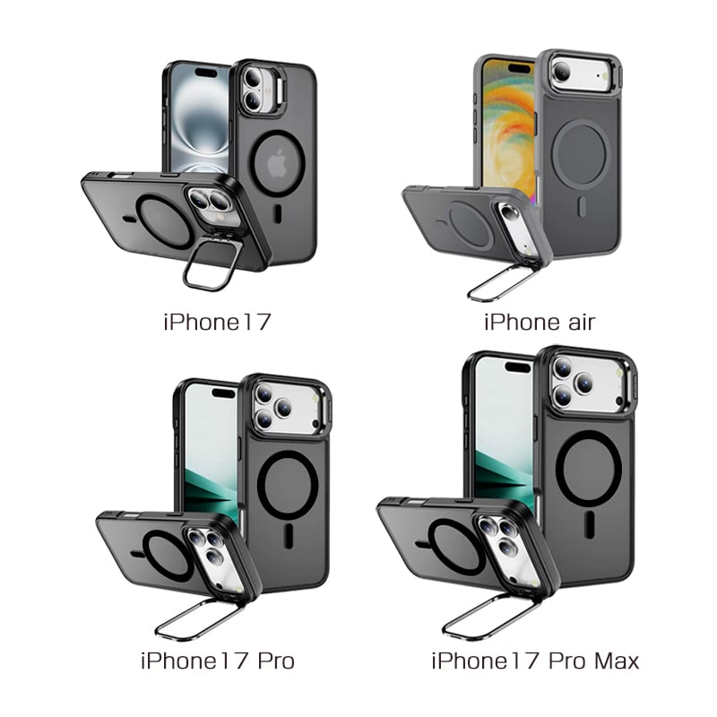 iPhoneケース スタンド付き 角度調整可能 iPhone17/16/15シリーズ