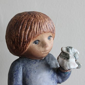 花を持つ少女 /Blomsterflicka Skulpturer* ［Lisa Larson/Sweden
