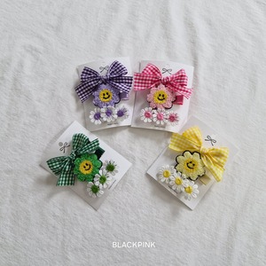 [BLACKPINK] Accessory) Curly Flower 3-Piece Set-up / [블랙핑크] 악세)뽀글꽃3종세트