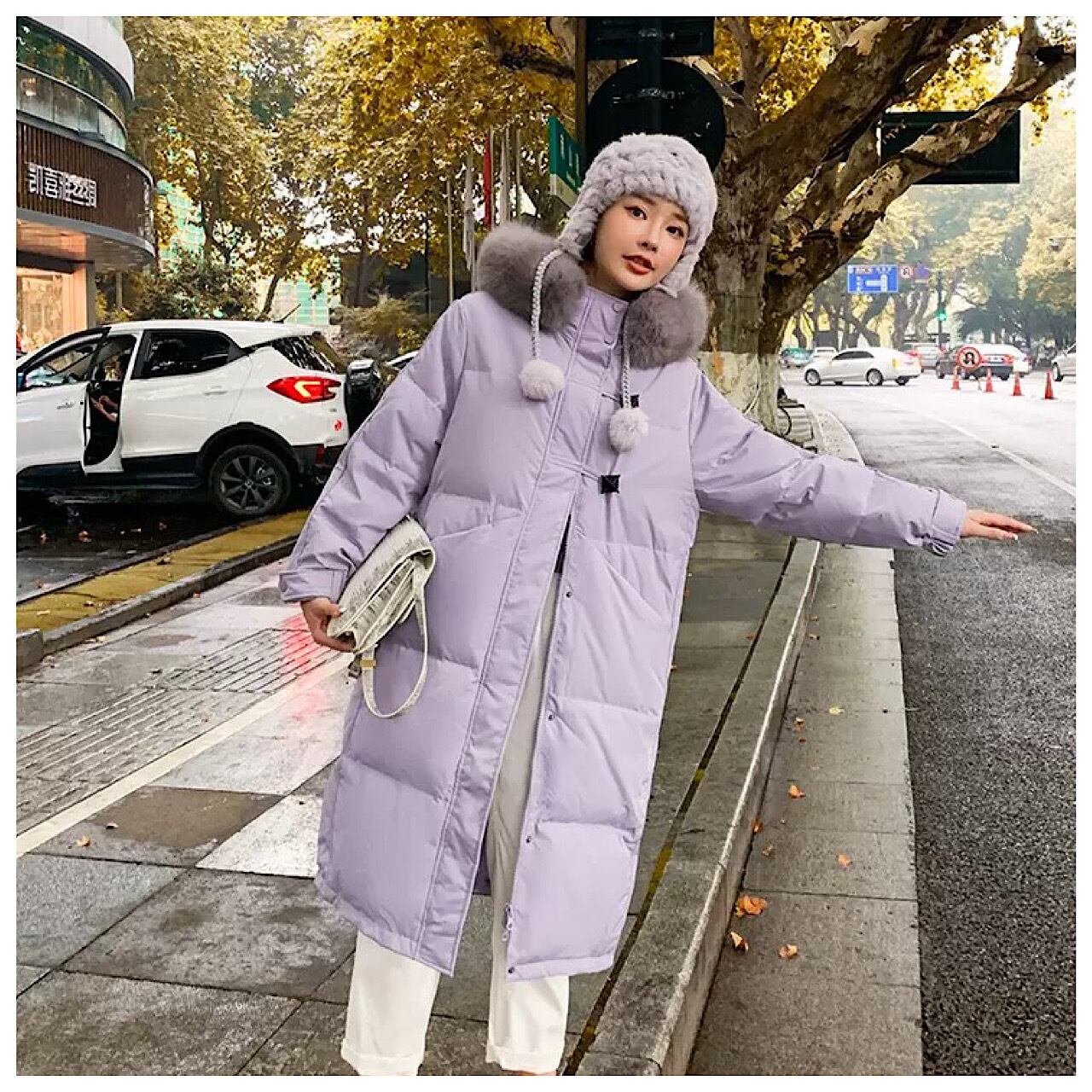 ベンチコート レディース フード付き キルティング コート全5色×4