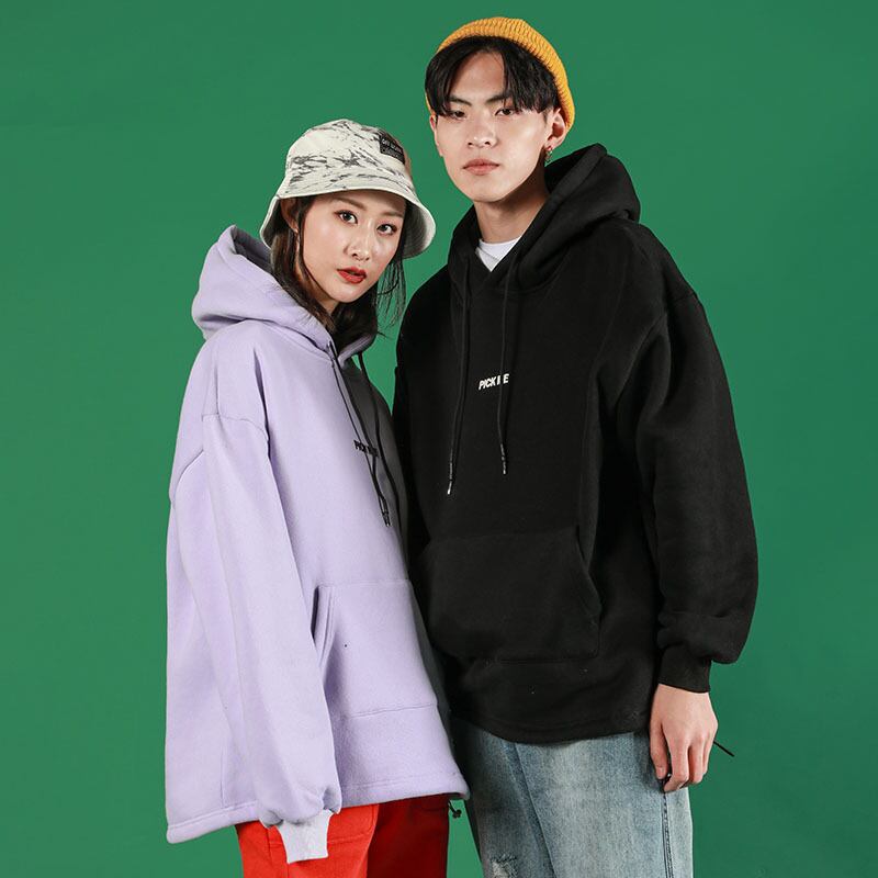 Clothes Road Vintage Wintereseピュアカラープルオーバーフーディーメンズフード付きフリースウォームカップルジャケット-Alibaba ウィンター 冬物 ビンテージ hip6-161178957299639