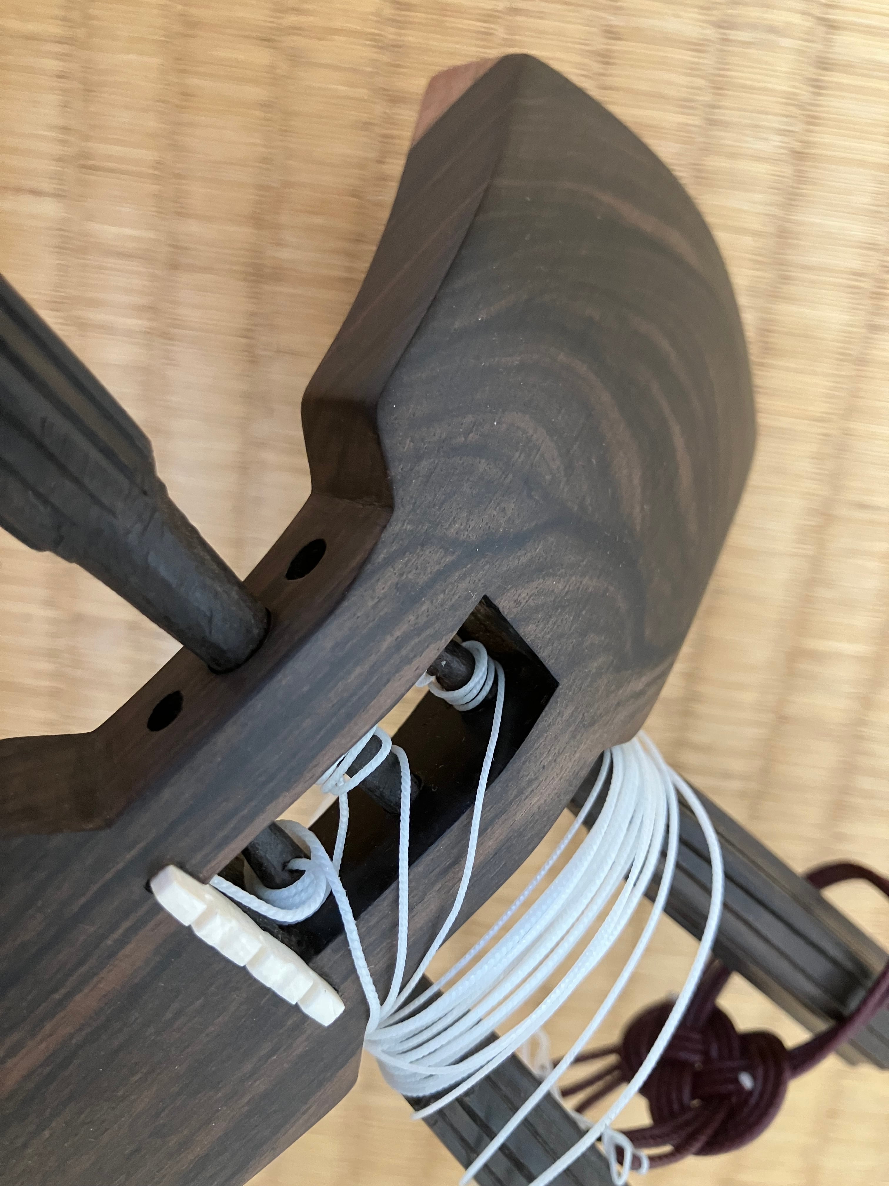 名工国吉真陽氏 小マカビ型 黒檀 オイルフィニッシュ磨き仕上げ