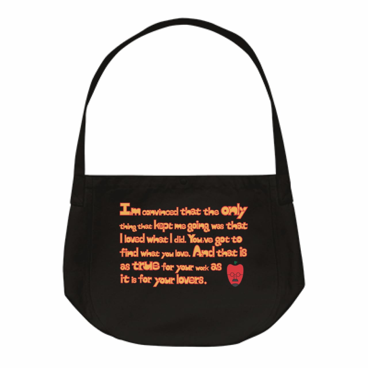 DHD(M)030【ニュースペーパーバッグ（ブラック）　りんごおじさんⅡ】