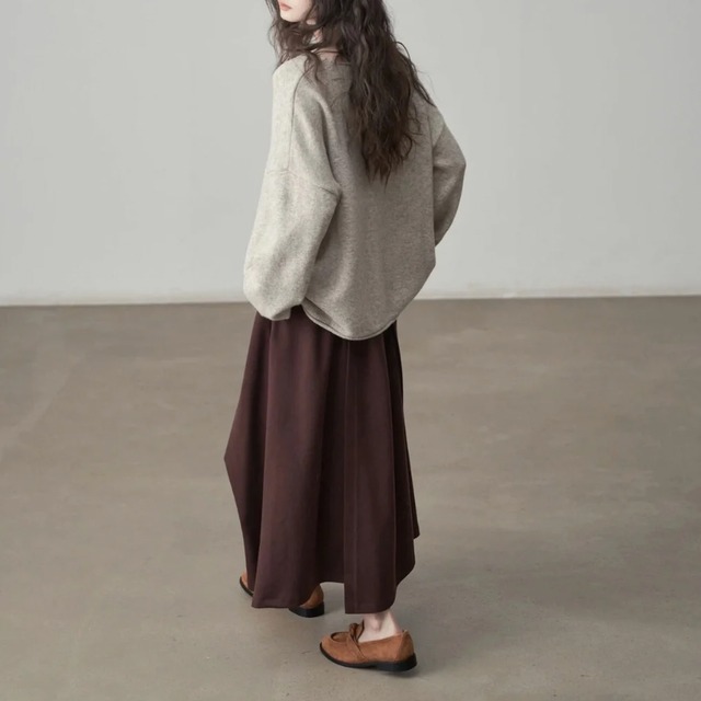 Layered drape skirt【2color】 C1353