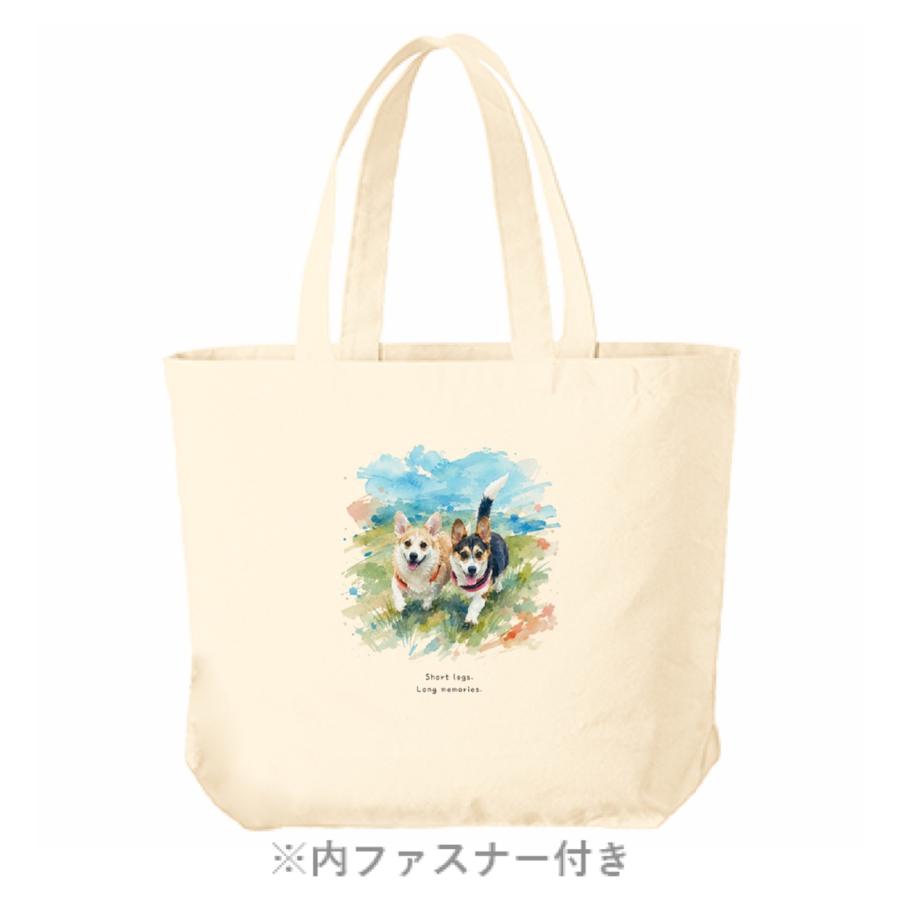 WALK TOGETHER Canvas zip tote　[G0014]