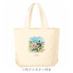 WALK TOGETHER Canvas zip tote　[G0014]