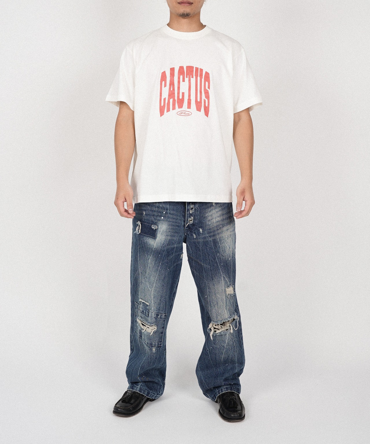 【#Re:room】CACTUS VINTAGE CRACK PRINT T-SHIRTS［REC833］