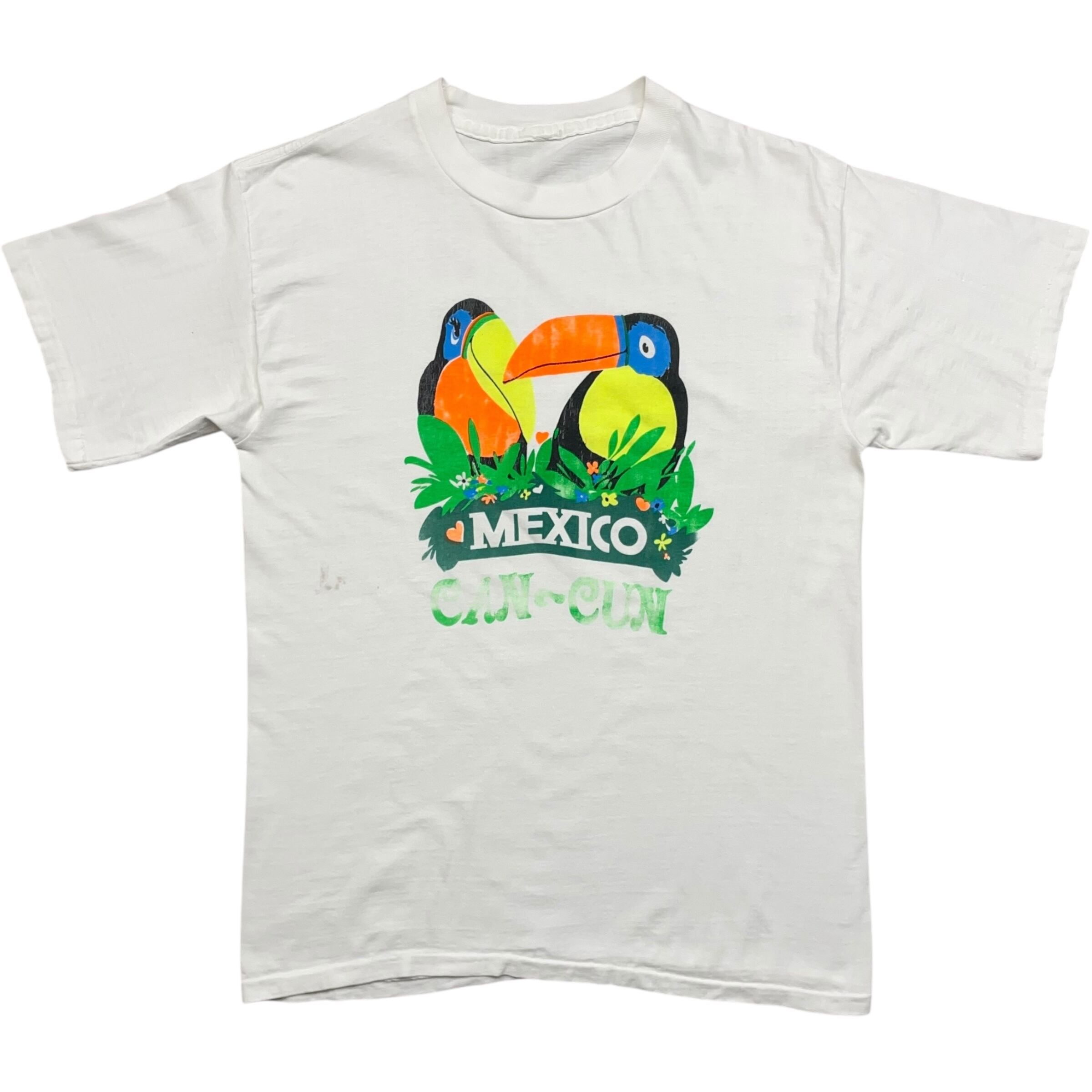 《L》 unknown Tシャツ フロントプリント アニマル MEXICO ホワイト シングルステッチ 90年代 vintage no.8298