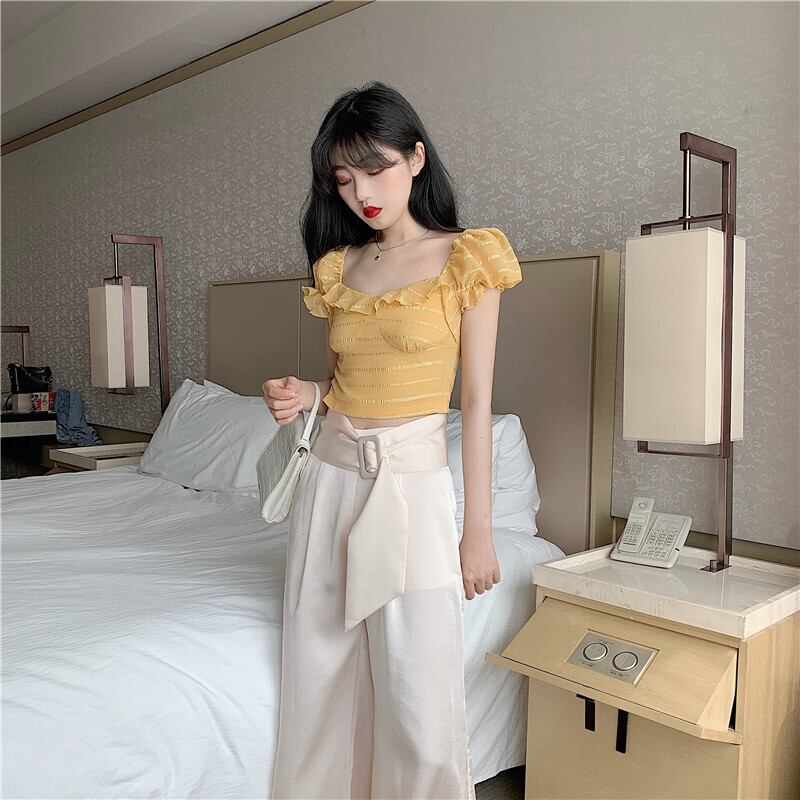 ショートスタイルシフォンシャツ カジュアルトップス レディースサマー薄手 夏物 ドラファッションホール35863802513