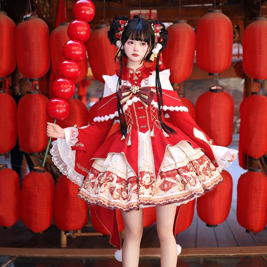 ozz☆ozz on☆赤黒フリルスカート☆ゴスロリ☆華ロリ☆チャイナ 中華風ロリータの新ラインナップ追加！ | 東京Kawaiiスタジオ原宿