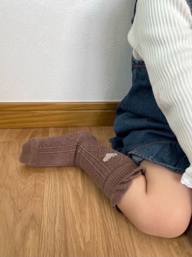 【即納】bear socks set / minirobe(韓国子供服:靴下)
