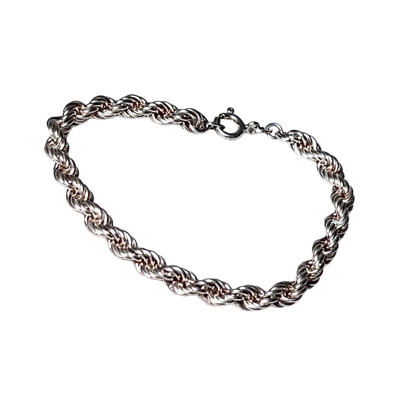 vintage silver screw chain bracelet