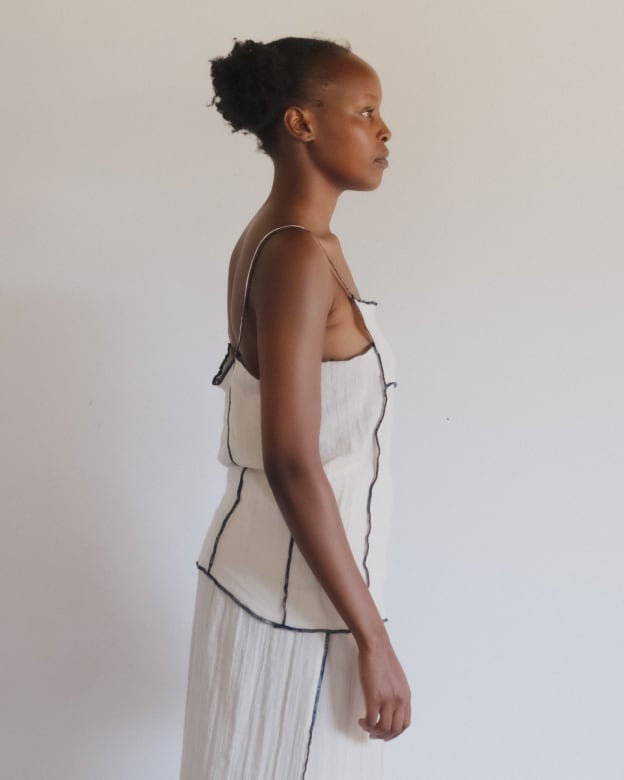 Baserange    SHOK TOP ベースレンジ　リネントップス Baserange (ベースレンジ) SHOK SQUARE TOP (Off White) | H Nagano