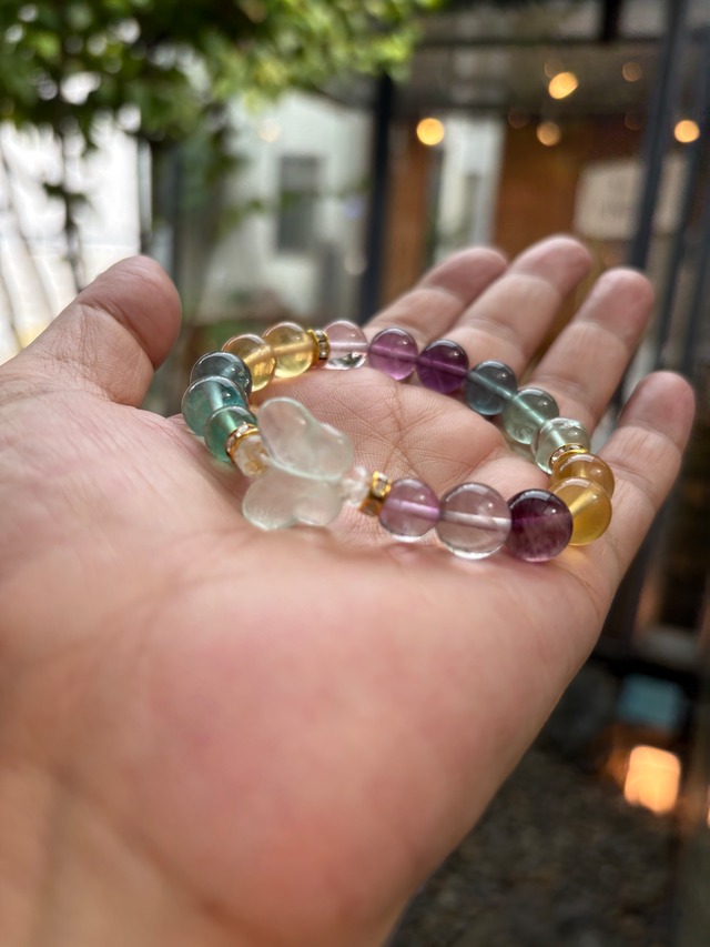 ひらめきと集中♡フローライト10mmブレス