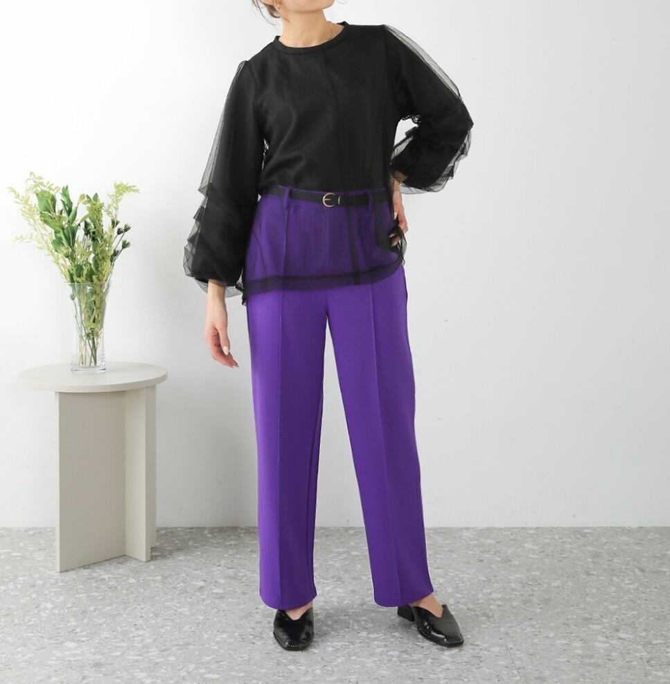 3color / ピンタックキレイ目ジョグパンツ