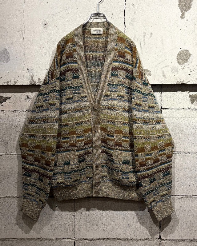 【Caka otto】“MISSONI SPORT” Multi Pattern Vintage Knit Cardigan
