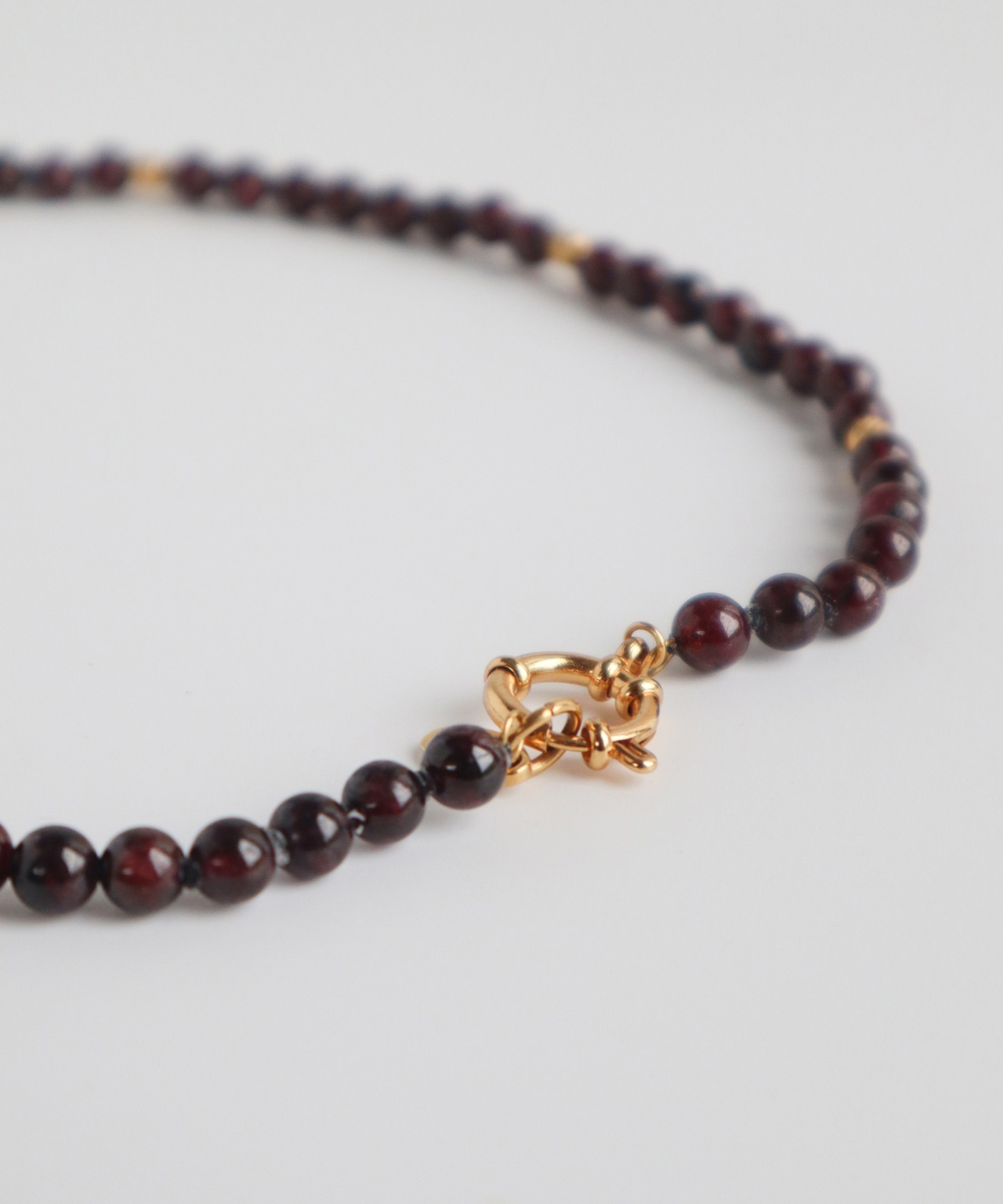 マーブルガーネットネックレス6mm/025056