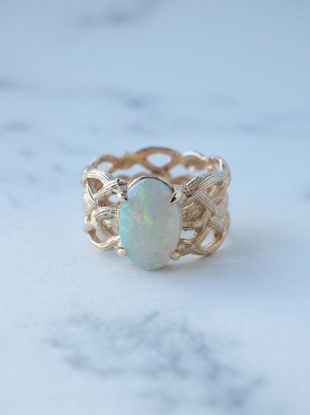 White Opal ARAN Ring - 1