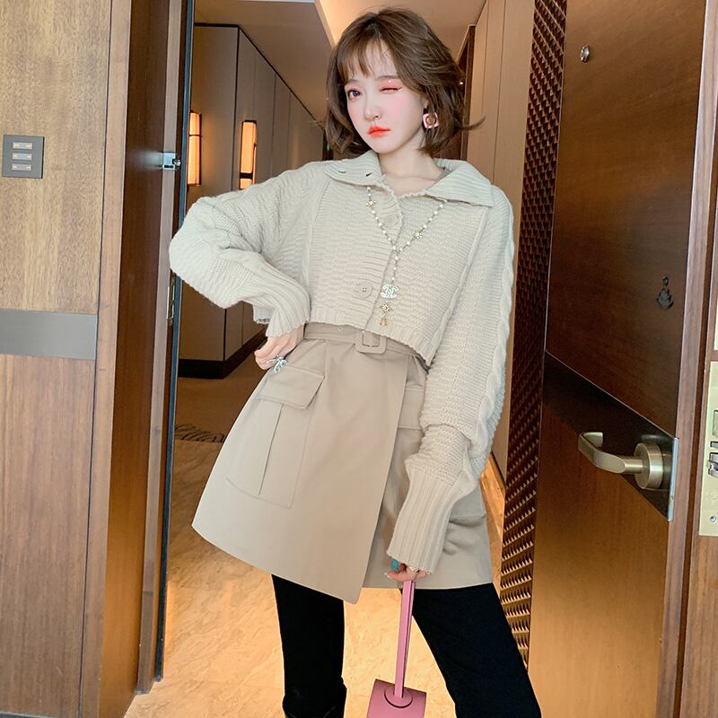 ショートニットカーディガンノースリーブ オータム 秋物 ウィンター 冬物 MIUCO86549676903