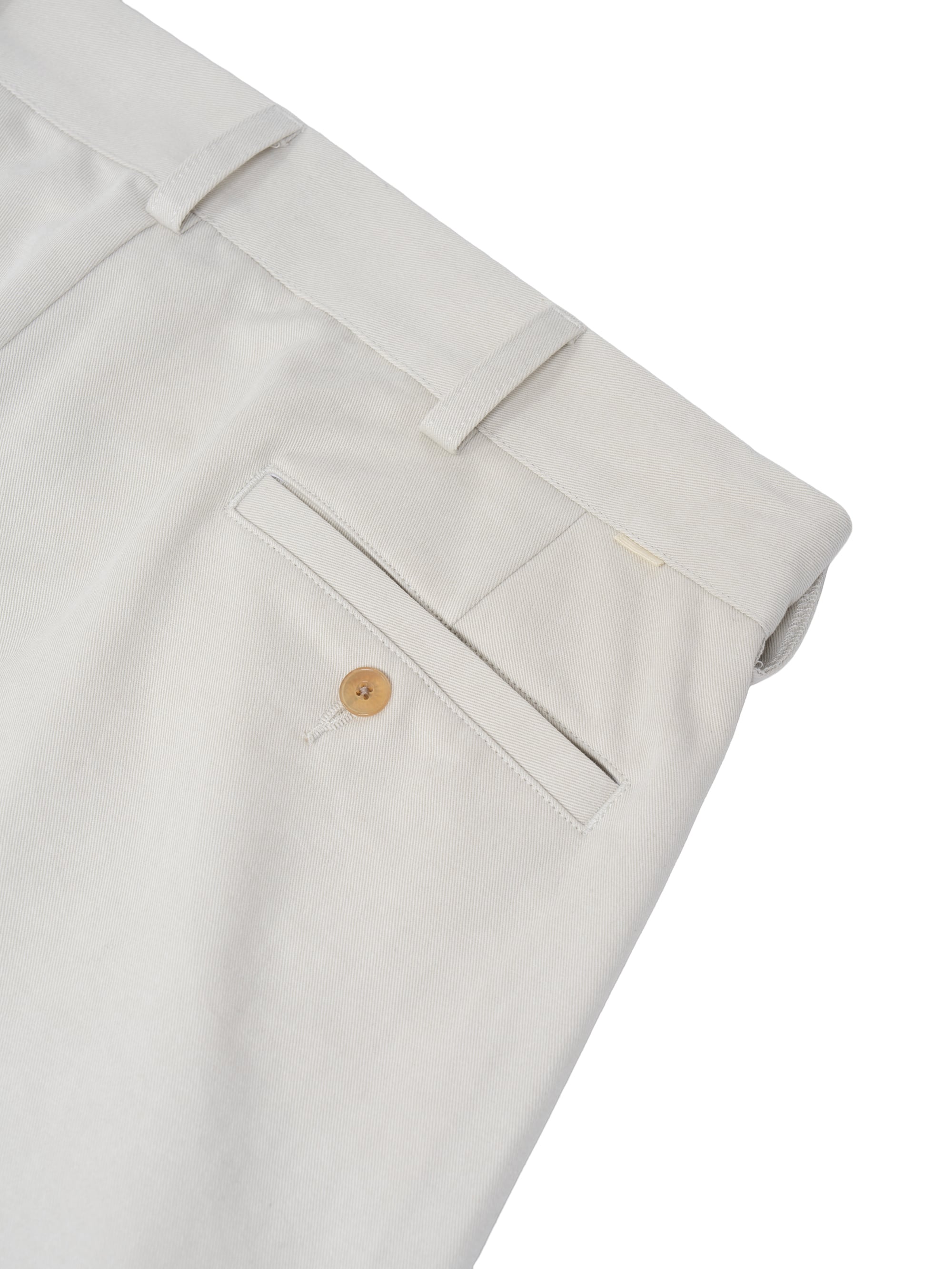 Cotton 2tuck Washed Chino Pants (ivory) | OVY