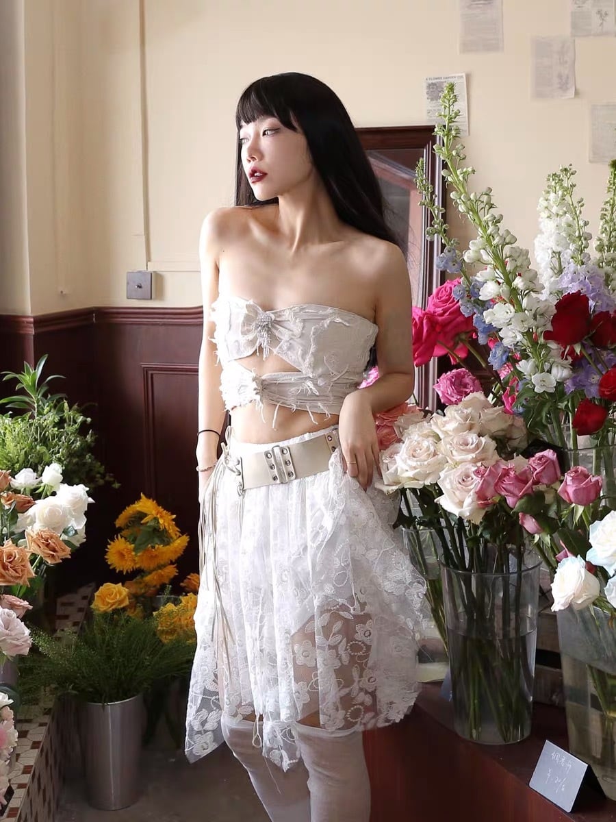 LIZ LISA リズリサ フラワープリント ノースリーブチュニック リズリサ