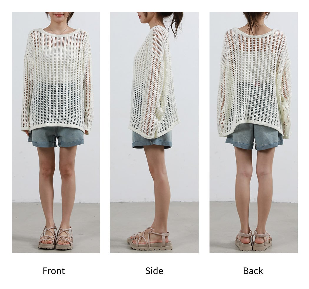 宅配便】透かし編みニット／tops2117 | DAY CLOSET｜ レディースウェア