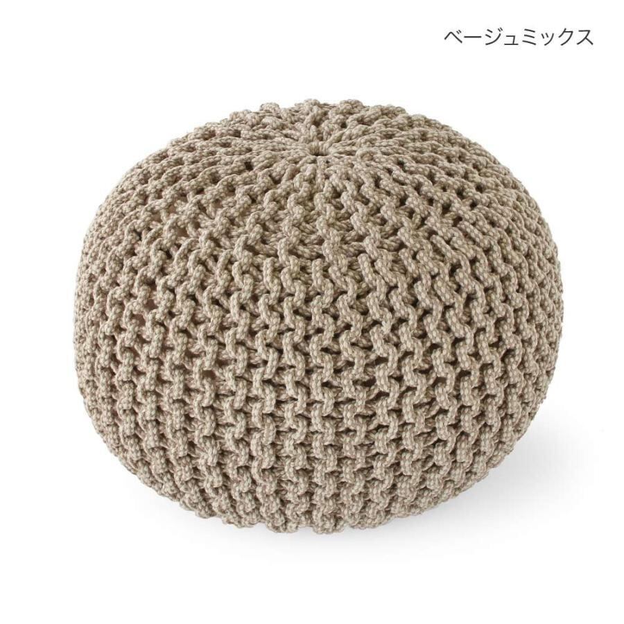 オットマン 丸 おしゃれ ニット プフ クッション 50cm モロッコ雑貨