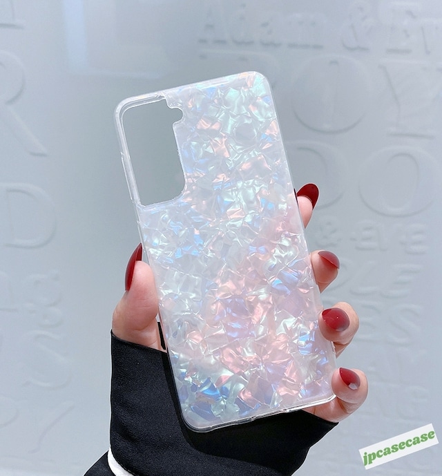 貝殻柄 Galaxy S9 S10 S S S21 S21 S21ultraケース 上品 Samsung ギャラクシーケース シンプル 大人可愛い スマホケース 女子 ギフト プレゼント 新品 三色 おしゃれ Jpcasecase 携帯ケース 通販