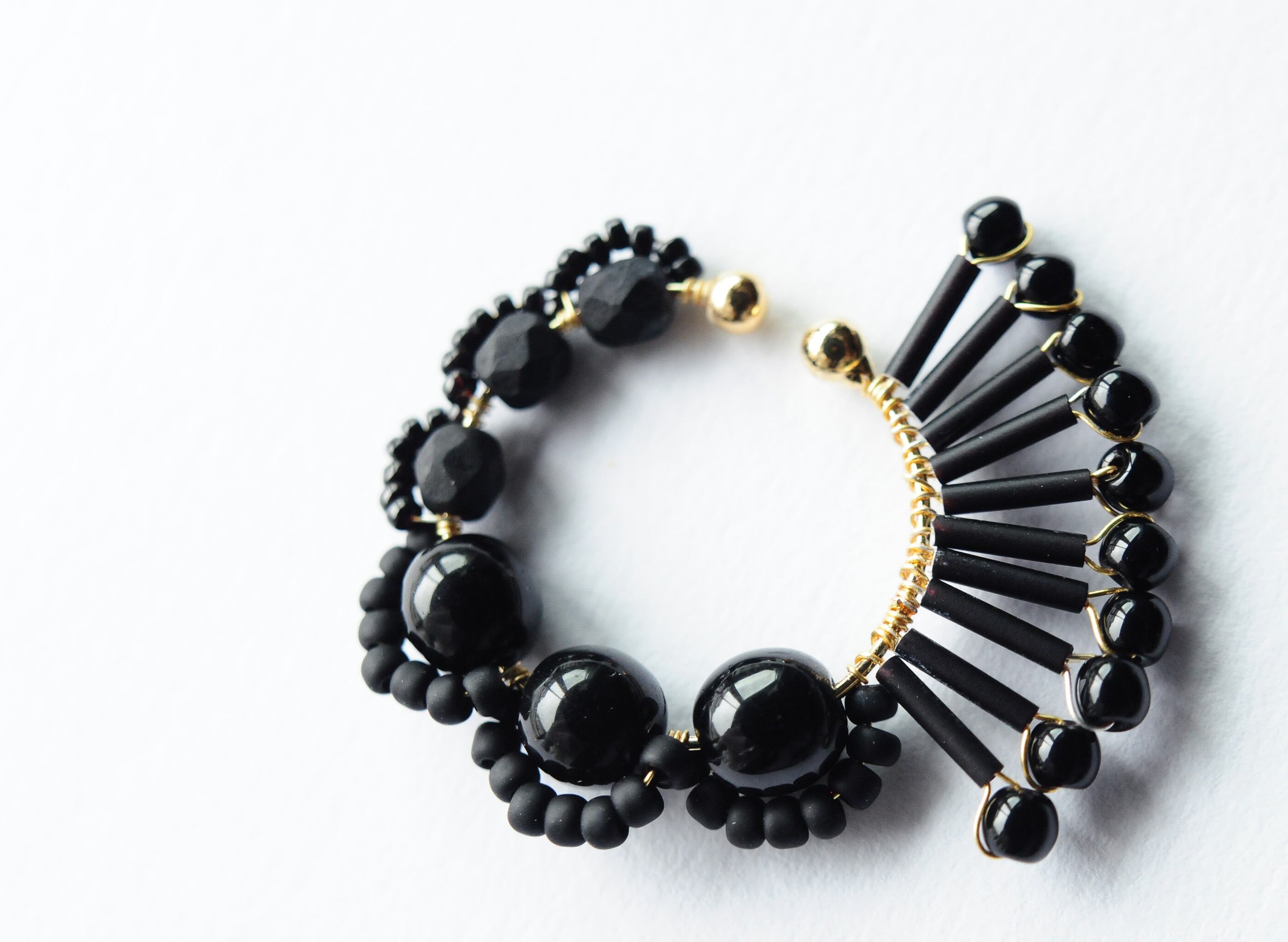 <Rollo~イロヅクビジュー~>イヤーカフ『 ハミングバード/hummingbird 』<Black>