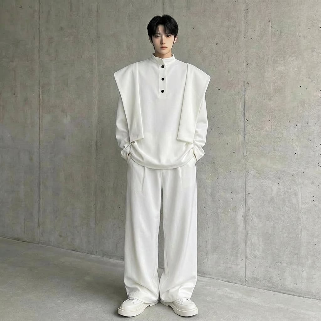 フード付き デザインスウェットセットアップ 3カラー D11426