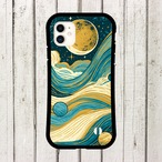 受注生産 iPhoneケース 月と波のブルー星図｜星図アート STAR013C