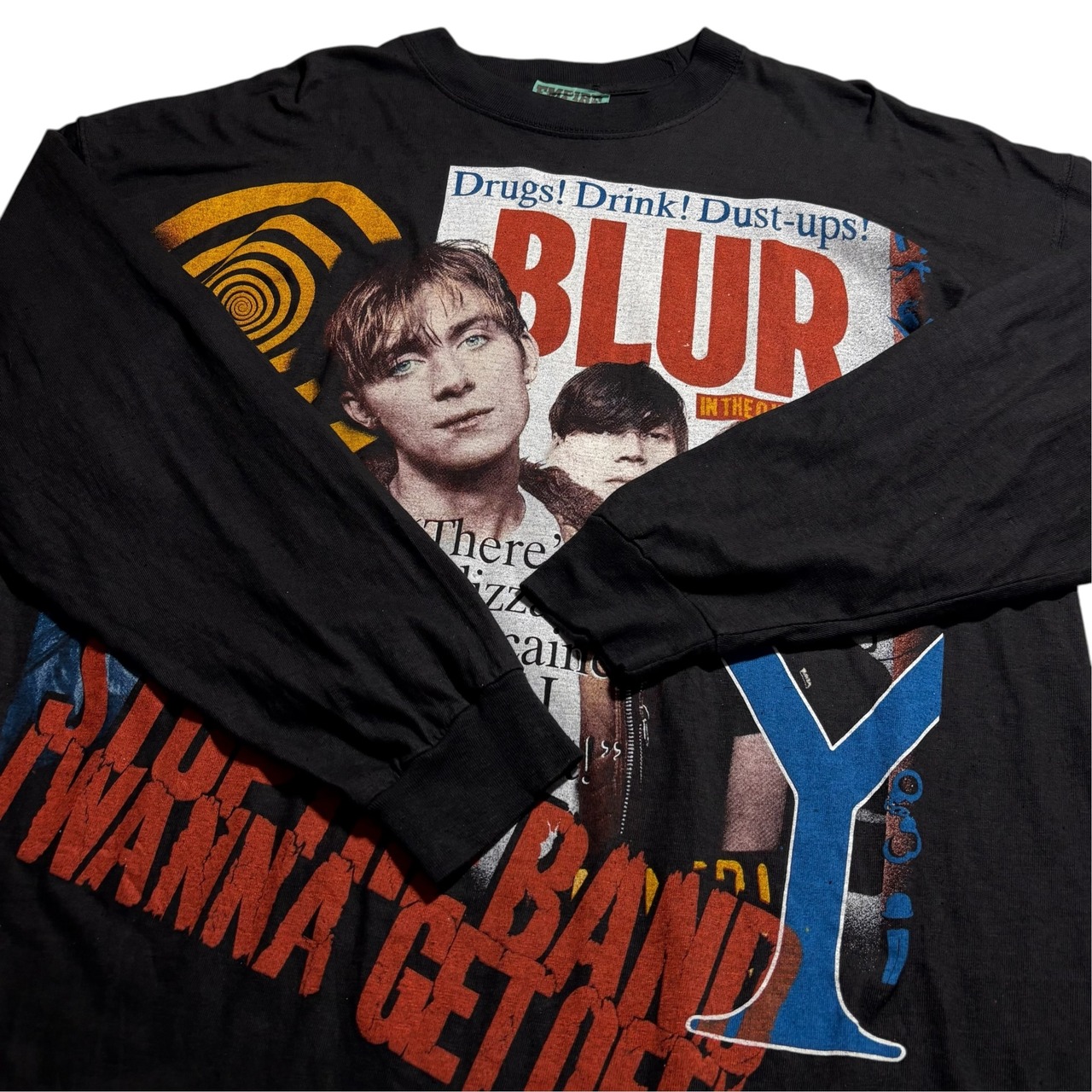 vintage 1990’s BLUE euro boot long sleeves tee
