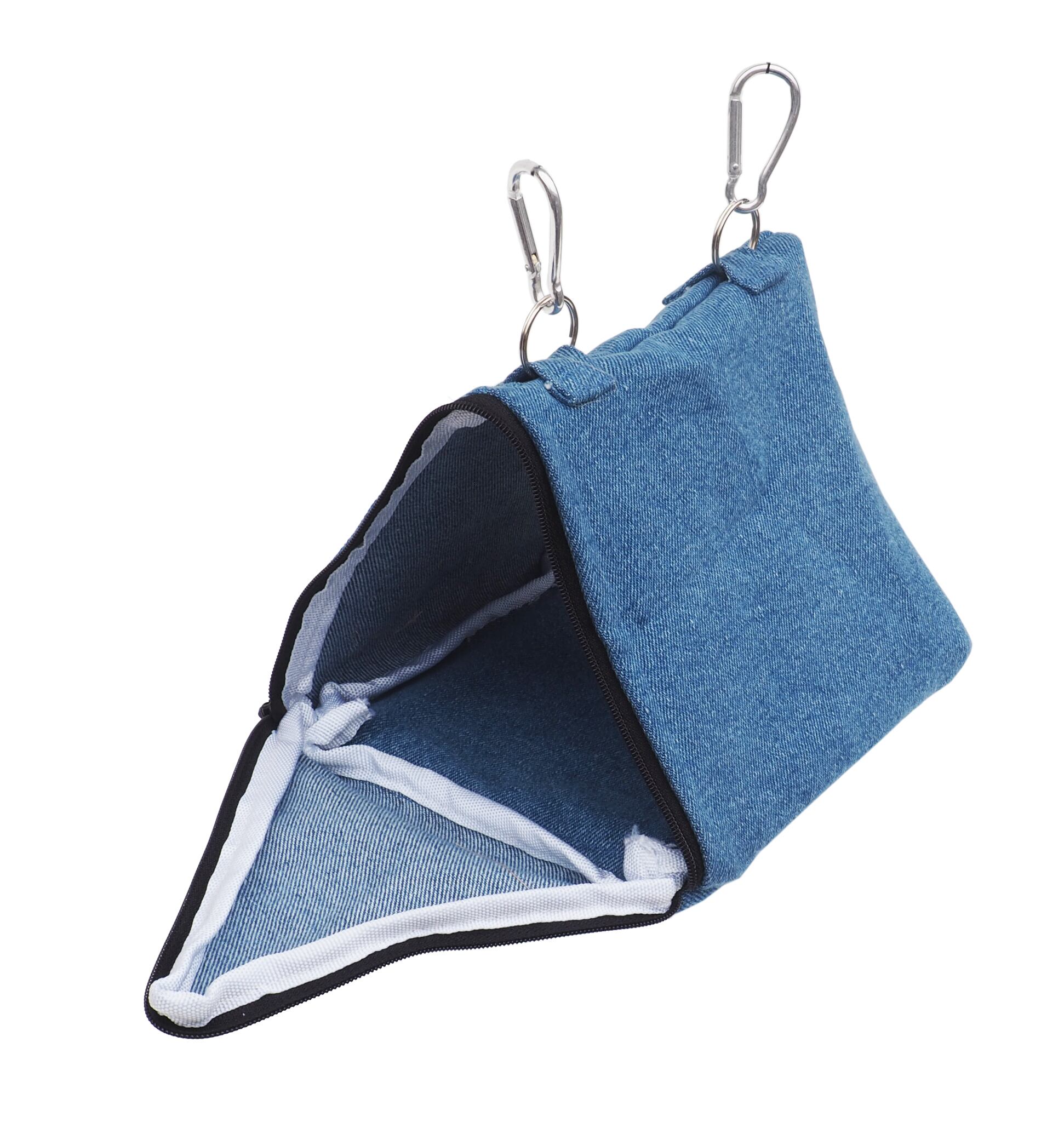 【小動物用品】【PRO SAFE】さんかくハウス　デニム/ナチュラル/グレー