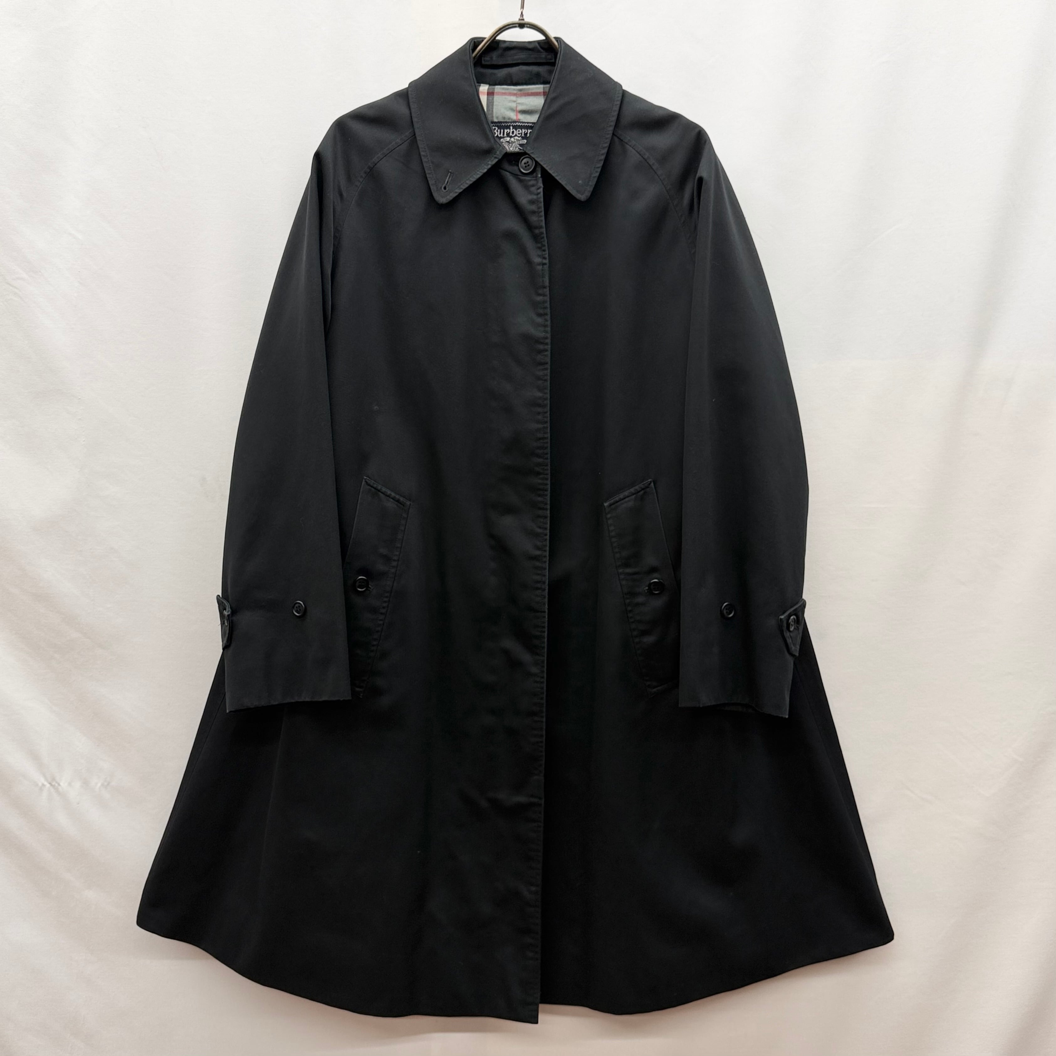 い*ん様 70s Burberrys 1枚袖 vintage Burberrys】70s 一枚袖 バーバリー バルマカンコート 黒 | no pain no