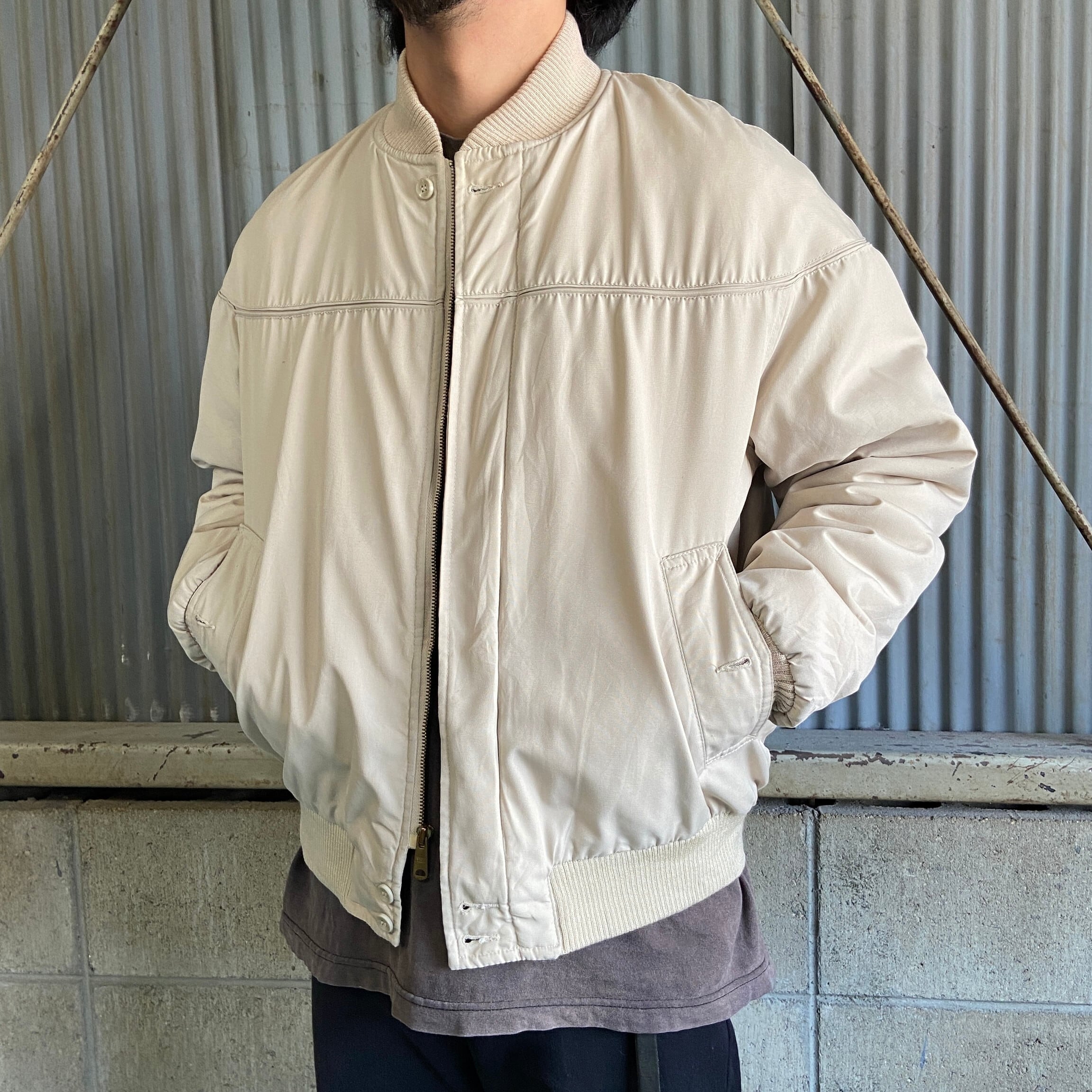 80年代 carl michaels カップショルダー ブルゾン 中綿入り ダービー 
