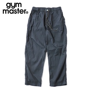 gym master ジムマスター 軽量＆丈夫なコットンナイロン素材 ピグメントロングパンツ ウエストゴム仕様 G733792 チャコール