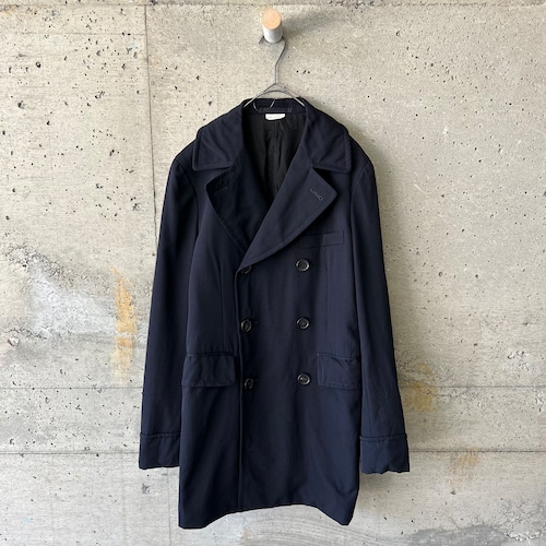 COMME  des GARCONS HOMME  DEUX Navy soft fabric P coat