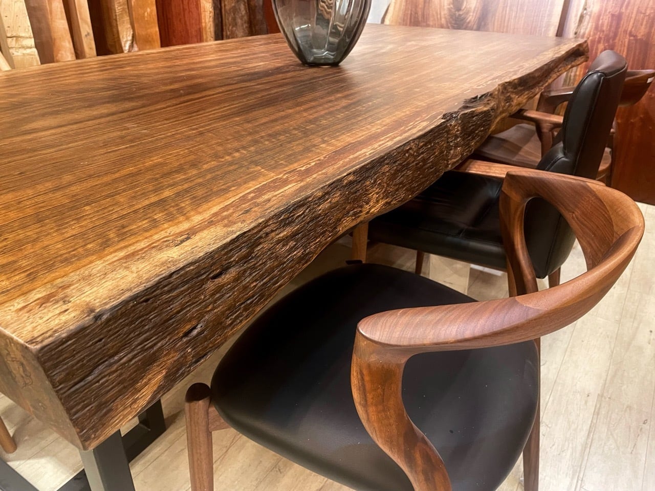 義太夫撥、アンティーク、天然素材 デンマークヴィンテージ 片袖デスク 机 チーク材 北欧家具/Hanbjerg