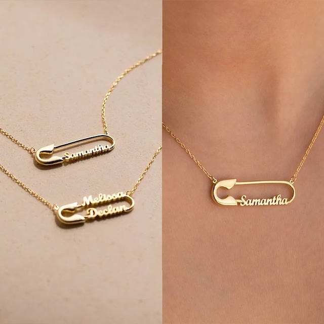 金アレ対応 name order clip necklace (0374)
