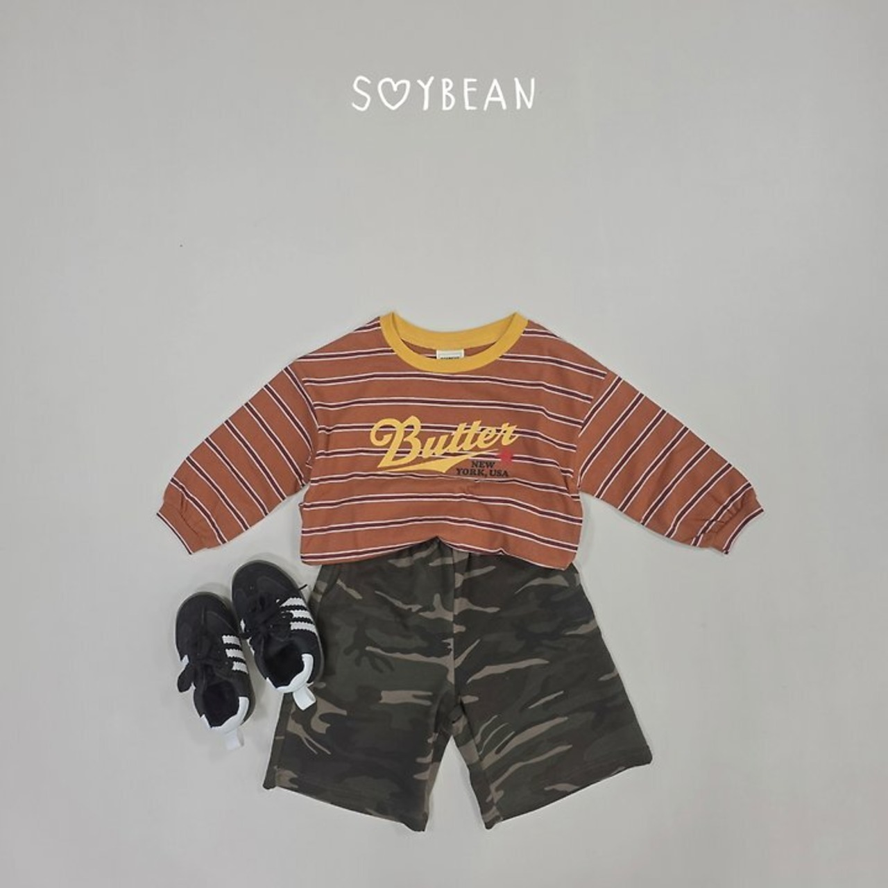 【取寄】SOYBEAN ソフトバイカラー上下セット｜秋服｜韓国子供服｜ 26/AT
