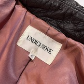 UNDICI NOVE ウンディッチ ノーベ 羊革 本革 レザー ダウンコート サイズ 40 /ダークブラウン/レディース