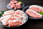Theさつまオリジナル鎌田黒豚農場よくばりセット（バラ肉、モモ肉、ヒレカツ用肉、とんかつ用肉）