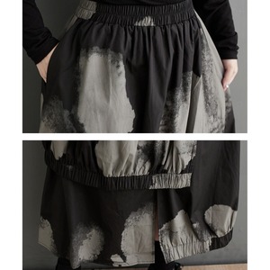 Ink Pattern Long Skirt / インク パターン ロング スカート