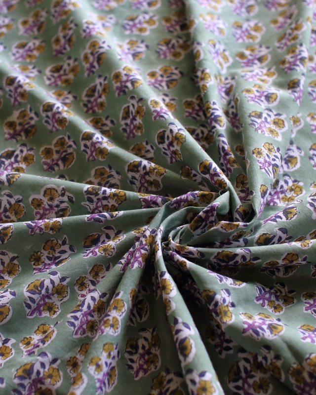 Block print FABRIC. <Tough weed>