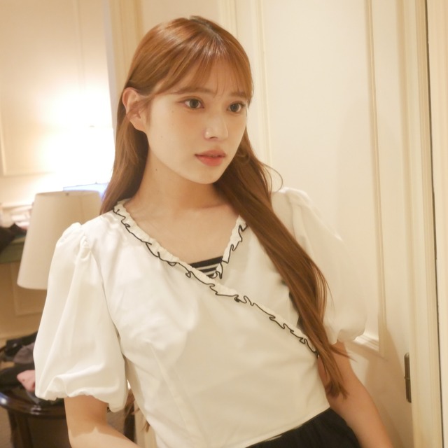 original back ribbon cachecoeur blouse