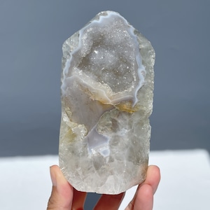 アゲート×クリアクォーツ ジオードタワー34◇ Agate × Clear Quartz ◇天然石・鉱物・パワーストーン