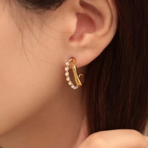316L One-sided pearl  pierce #p35