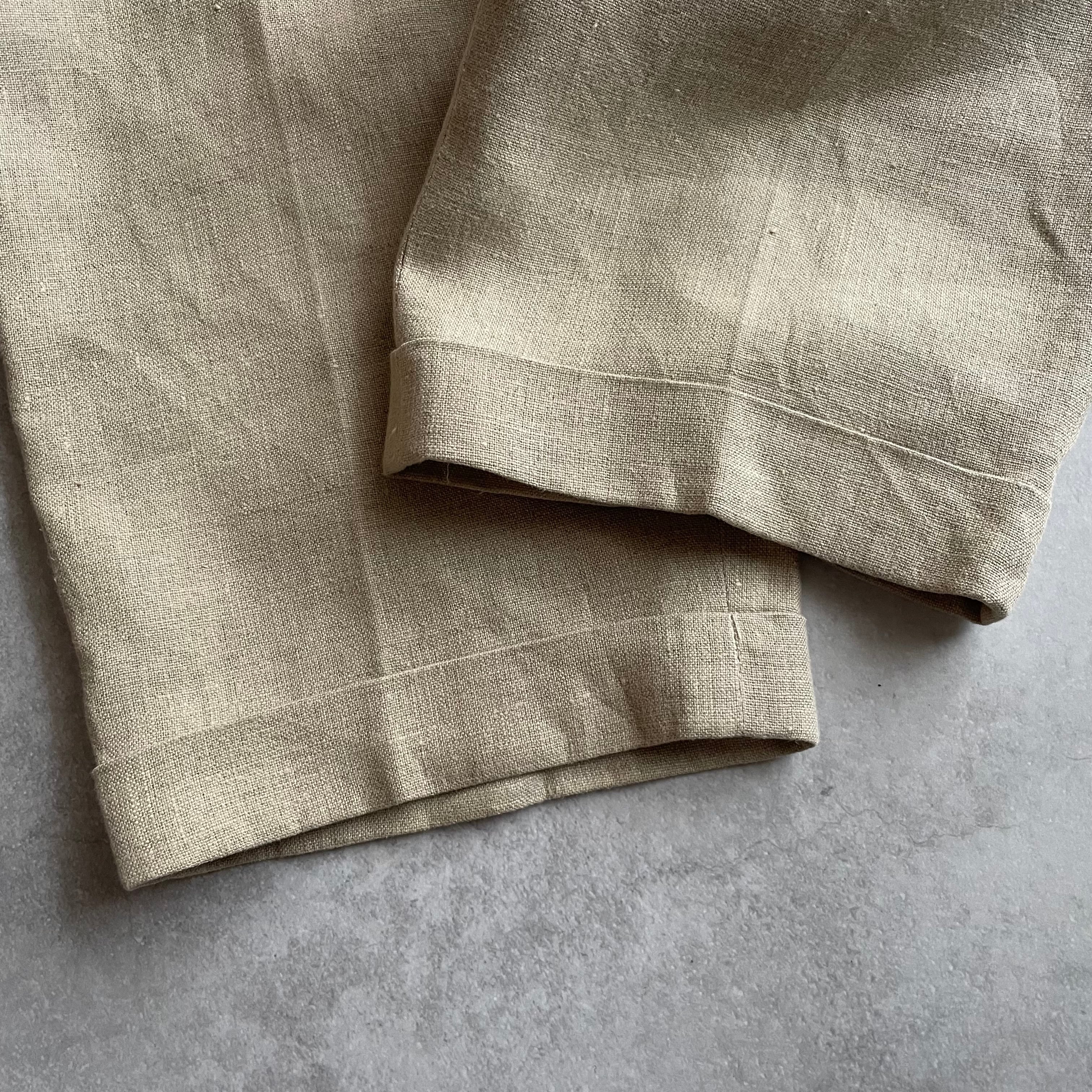 90s AKA Eddie Bauer 2-tack linen slacks pants | 0 0 2
