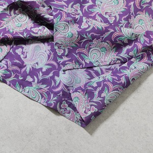 90s Polo by Ralph Lauren Silk open-collar shirt "made in USA"  Purple Paisley [L] 古着